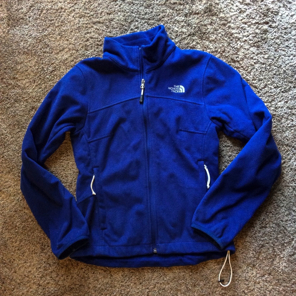 North Face Blue and White Jacket